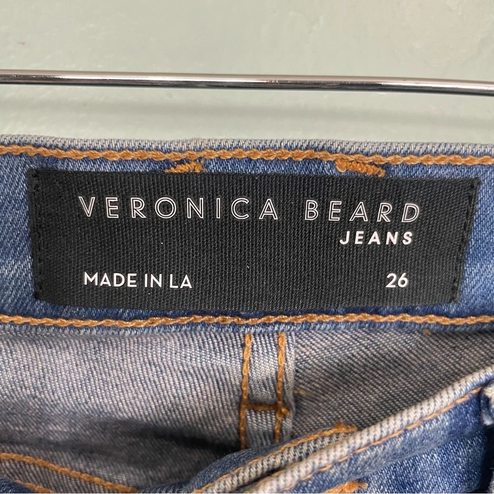 Veronica Beard Jeans Carly Kick Flare‎ High Rise Wash Clear Water Size 26